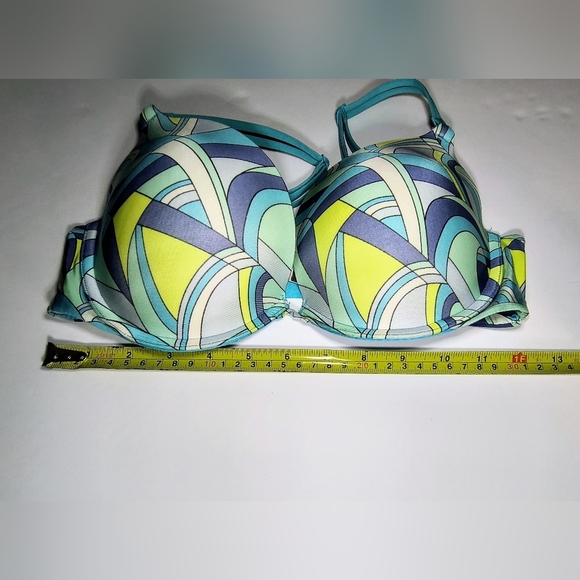Victoria's Secret Colorful Abstract Design Underwire Push Up Cleavage Bra, 34D - Picture 7 of 8